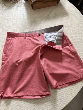 Tommy Bahama Stretch Golf Shorts Red Flat Front Men's 38
